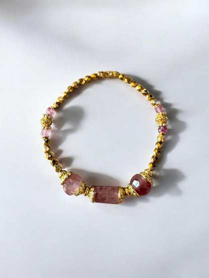 Bracelet Olympe Quartz fraise