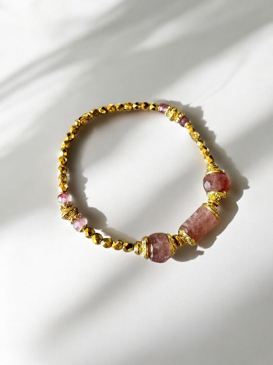 Bracelet Olympe Quartz fraise