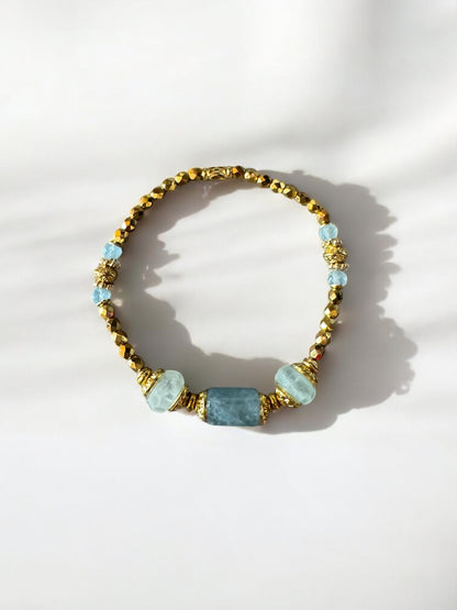 Bracelet Olympe en Aigue marine