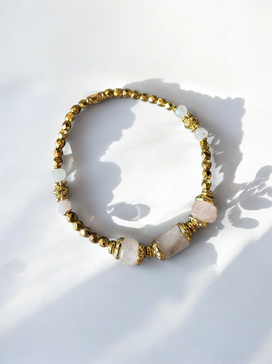 Bracelet Olympe Quartz rose