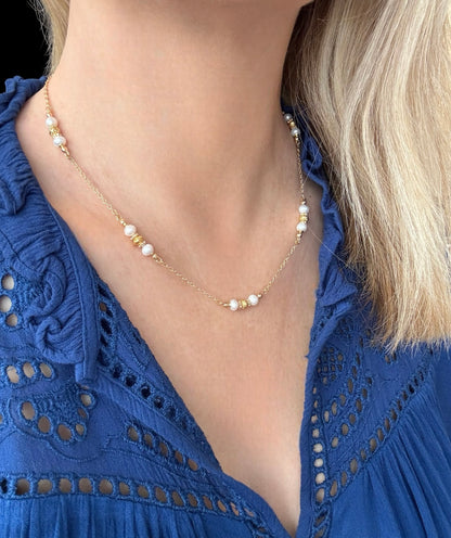 Collier Orphée Perles de culture sur chaîne fine
