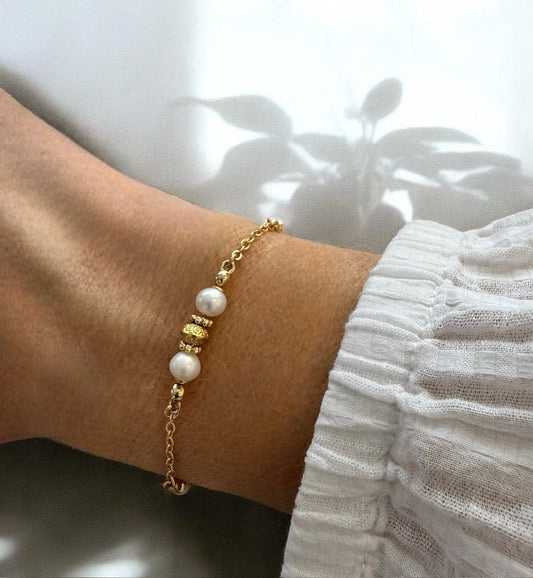 Bracelet Orphée Perles de culture sur chaîne fine