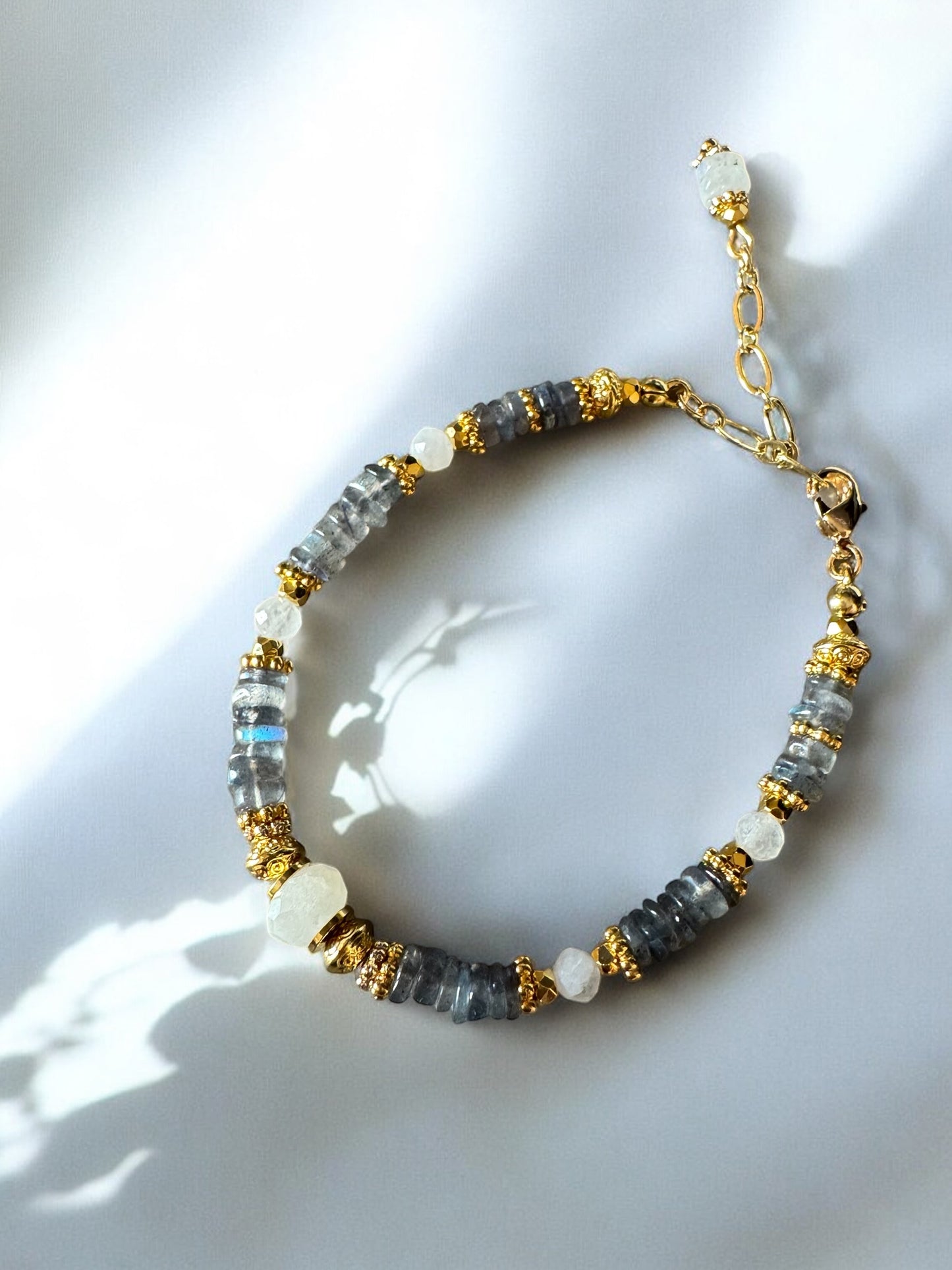 Bracelet Malibu en Labradorite et Pierre de lune