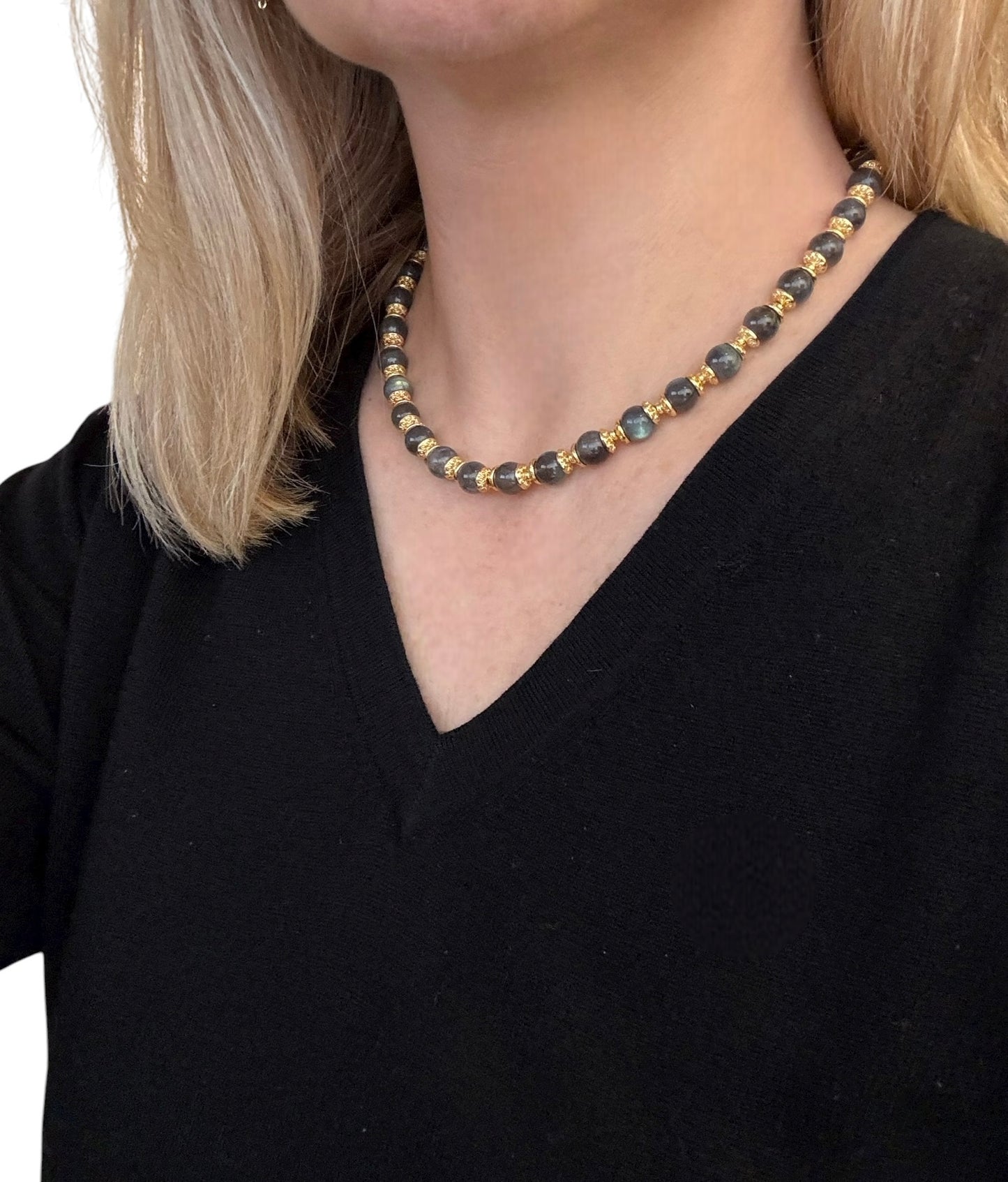 Choker Lioréa en Labradorite