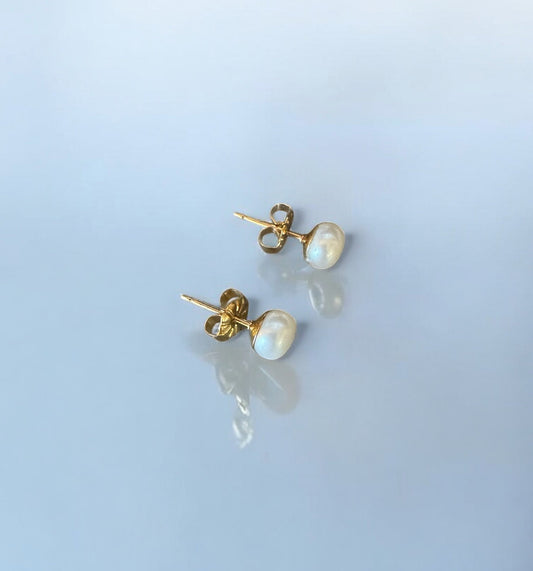 Boucles d'oreilles Orphée puces en Perles de culture d'eau douce