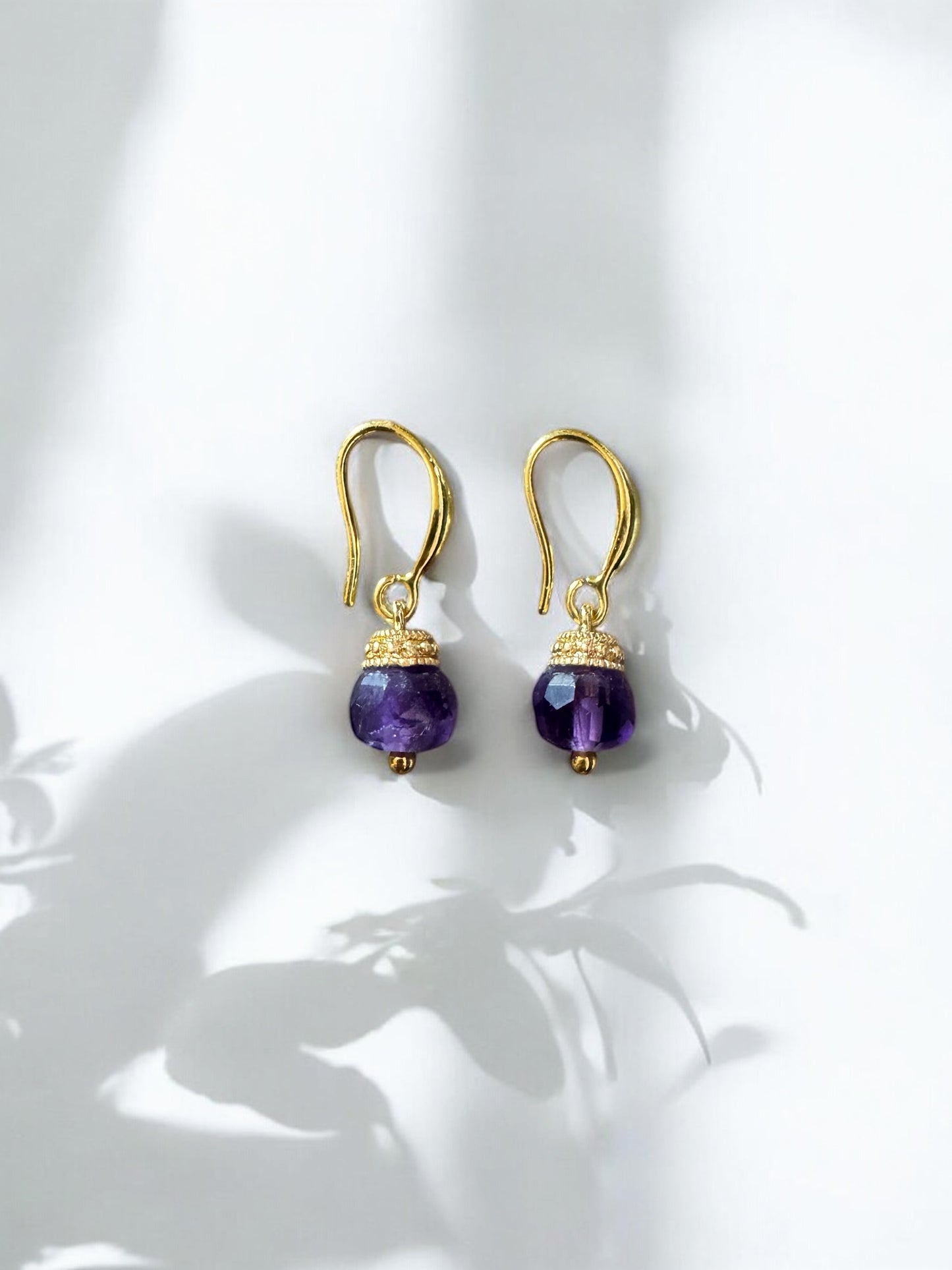 Boucles d'oreilles Olympe en Amethyste