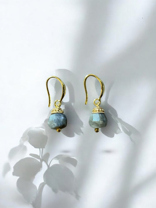 Boucles d'oreilles Olympe en Labradorite
