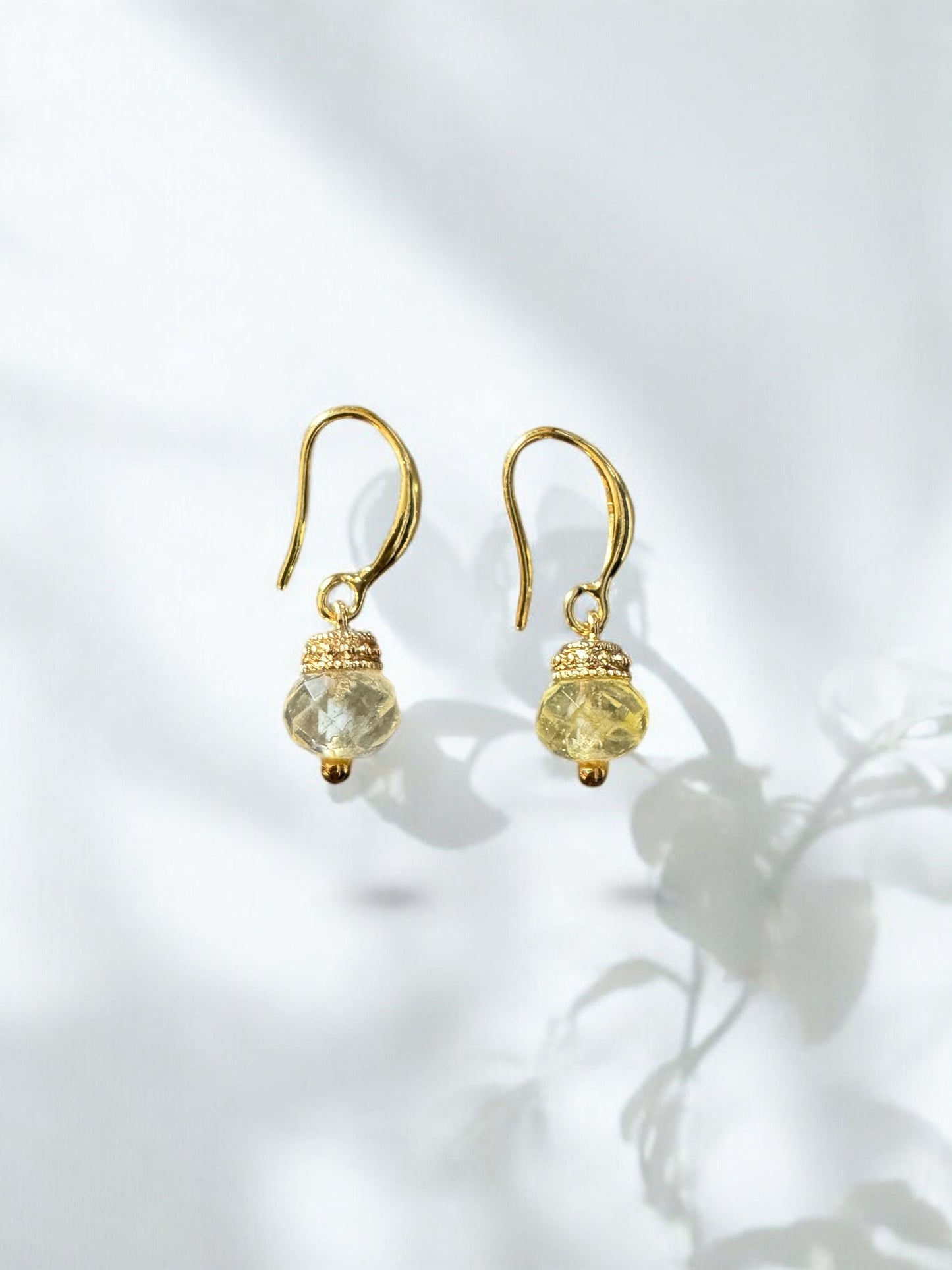 Boucles d'oreilles Olympe en Citrine