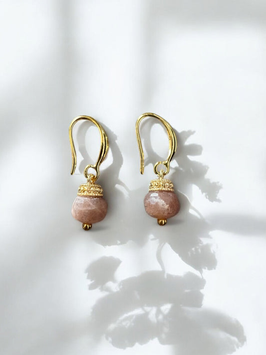 Boucles d'oreilles Olympe en Pierre de soleil