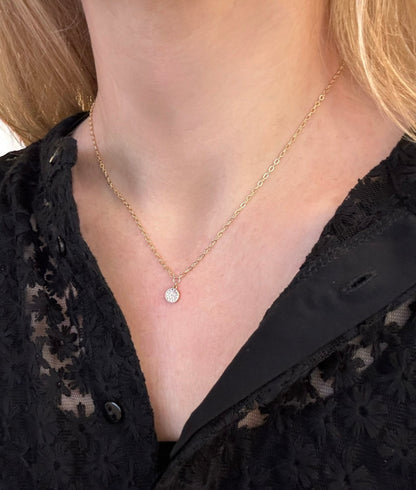 Collier ras de cou Orphée pastille incrustée de zirconium