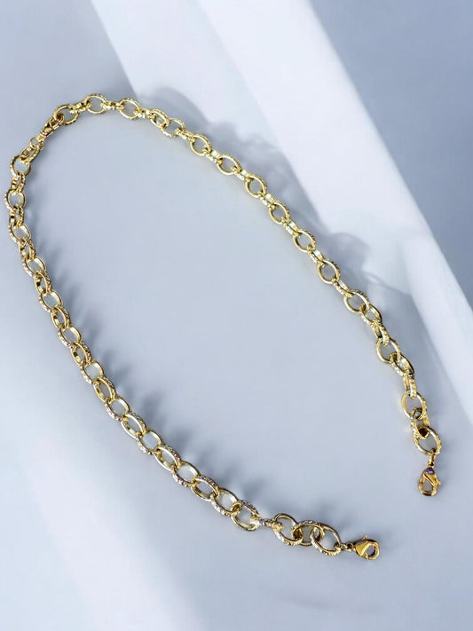 Chaine Métamorphose maillons ovales martelés