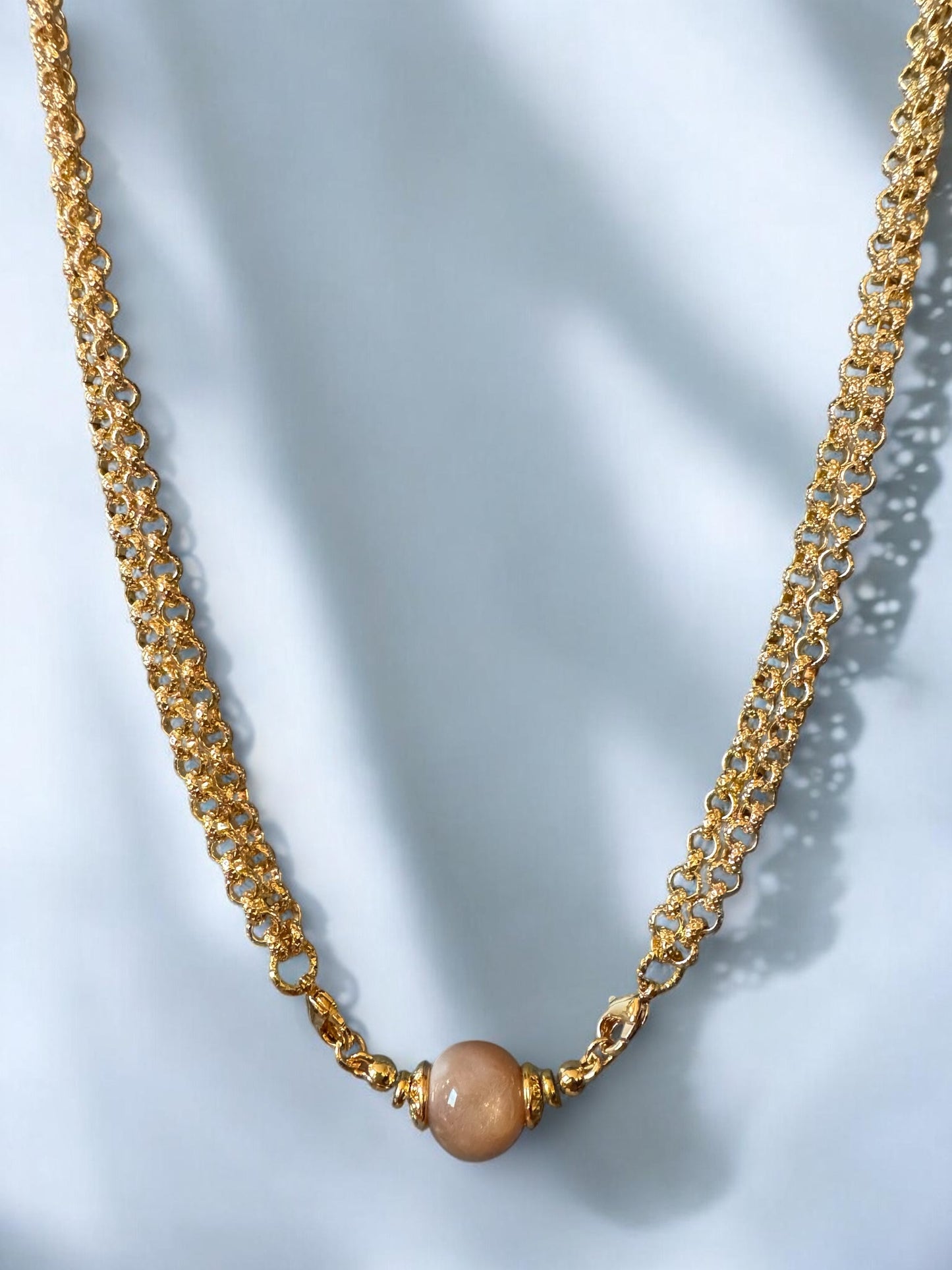 Chaine Métamorphose double rang maille Jaseron martelée