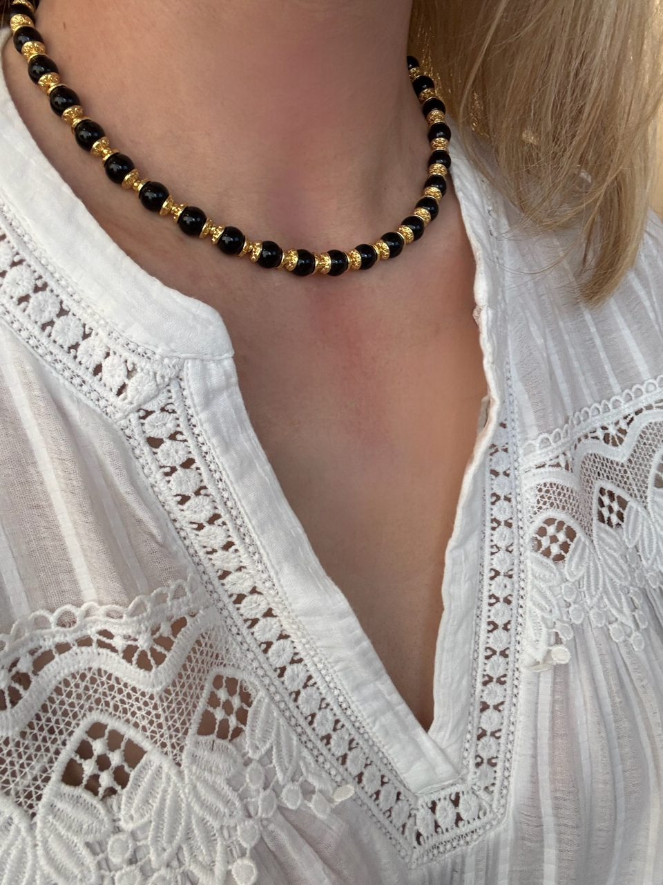 Choker Lioréa en Onyx noir