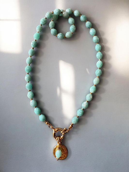 Collier Athena en Amazonite