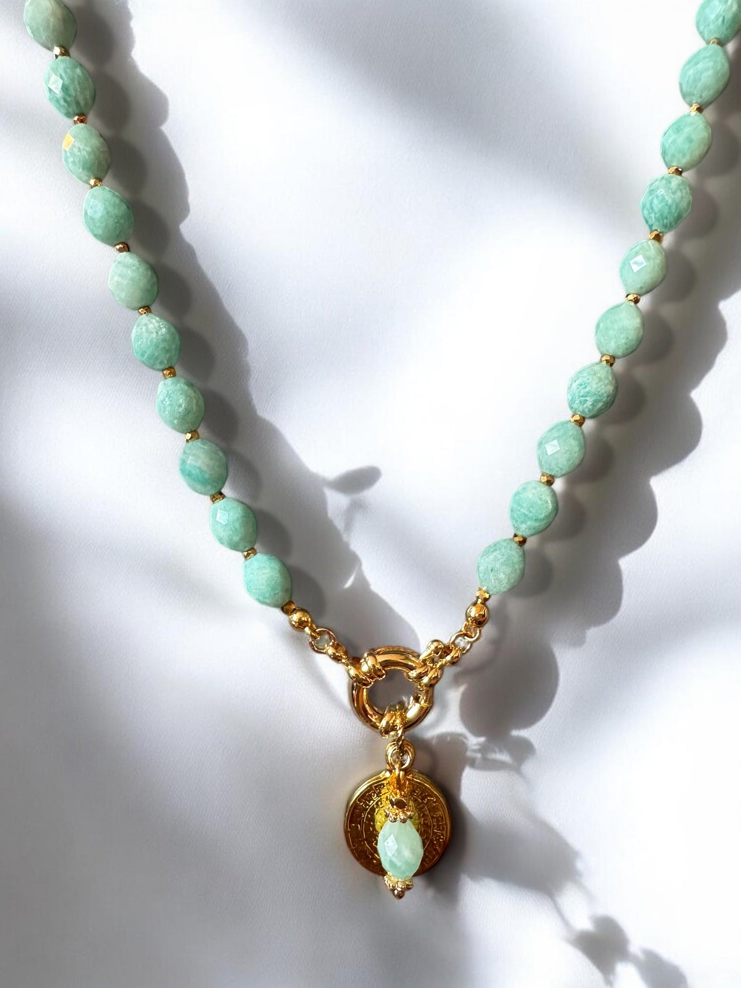 Collier Athena en Amazonite